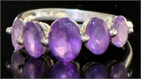 Genuine Amethyst Designer Ring