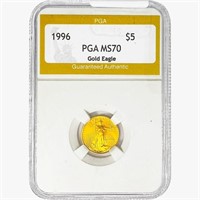 1996 $5 1/10oz Gold Eagle PGA MS70