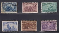 US Stamps #230-235 Mint OG group, gum condition va