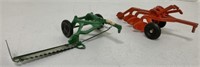 lot of 2 Cast Iron Toy Plow and Mower
