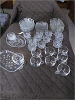 Glass snack plates & cups