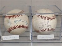 SIGNED BALLS IN ACRLYIC CASE HOWSE, STOKES