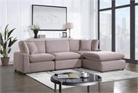 HH76497 SKY Rose Velvet Modular Sectional