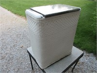 Painted Wicker Clothes Hamper