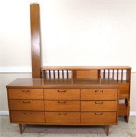 1960's Triple Dresser & Bed Frame