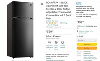 FM827 BLACK Apartment Size-Top Freezer