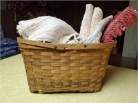 Basket, woven rugs (3)