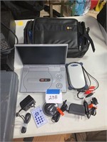 PORTABLE DVD PLAYER WITH ALL ACCESSORIES