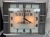 Vintage Art Deco Era Jeweller Adveritsing Clock