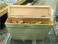 Wooden Box w/ Shotgun Shells For Reloading
