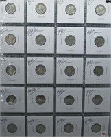 (20) Mercury Silver Dimes. Dates: 1935, 1936,