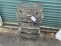 5 DRAWER METAL ART OLD SUITCASE STORAGE BINS