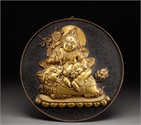 Bronze gilt Buddhist niche in Qing Dynasty