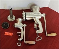 Vintage Meat Grinder. Attaches to table.