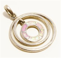 1" Sterling Silver Circle Pendant 3.4g