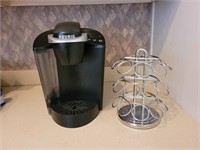 Keurig Coffeemaker with Pod Storage Rack