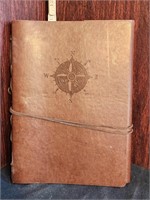 Leatherbound journal for travels, new
