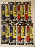 Pilot G2 Gel Roller pens x8