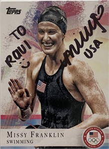 Missy Franklin signed sports card