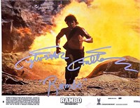 Autograph COA Rambo Original Lobby Card