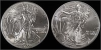 2000 & 2001 AMERICAN SILVER EAGLES