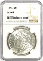 1886 Morgan Silver Dollar MS-65