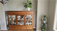 Vintage Solid Wood Display Cabinet