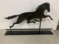 Decorative Metal Black Horse Figures, 27 x 18
