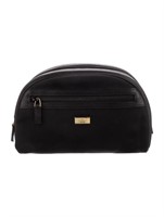Gucci Black Canvas Tonal Hdw Concealed Zip Pouch