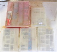 Five Parts Containers With Assorted Parts
