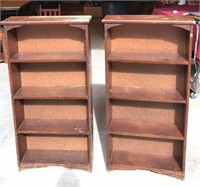 Pair of Wood Bookshelves
