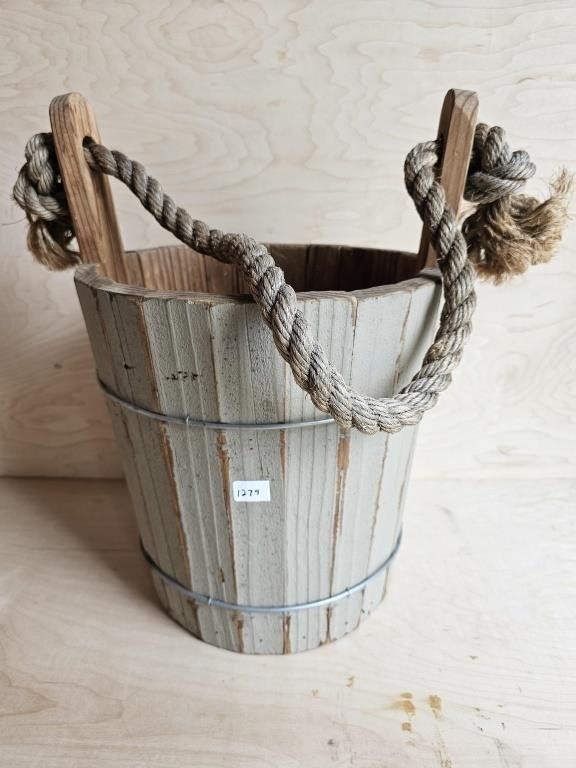 Old Fashioned Wooden Bucket