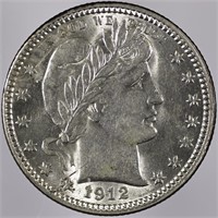 1912-P Barber Quarter 25c High Grade Detail