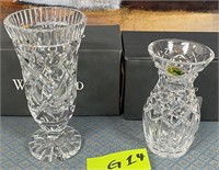 11 - LOT OF 2 WATERFORD CRYSTAL VASES (G14)