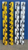 2 SETS OF ENAMEL YELLOW AND WHITE DEPTH MEASURES