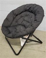 Black Folding Saucer Chair