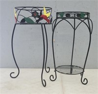 (2) Metal Plant Stands