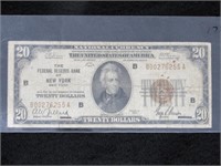 1929 Series New York $20 Note-