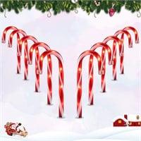 VCOKEN 10' Candy Cane Pathway Markers