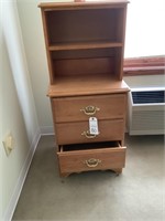 3 drawer night stand w/ book shelf