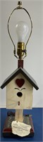 Birdhouse Lamp Hand Crafted