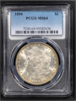 1896 $1 Morgan Dollar PCGS MS64