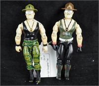 2 Vintage G I Joe Sgt Slaughter Toy Soldiers