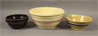 3 Vintage Ceramic Mixing Bowls - Oven Ware
