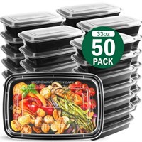 Meal Prep Containers  50 Pack w/ Lids  32oz