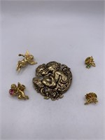 ANGEL PIN/BROOCH LOT