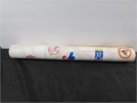 Vintage Roll of MLB Baseball Wall Paper 20-1/2"