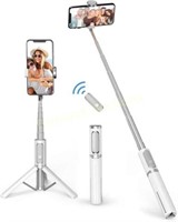 ATUMTEK Selfie Stick  3 in 1  Aluminum  White