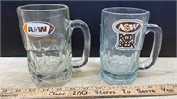 2 A&W Glass Mugs