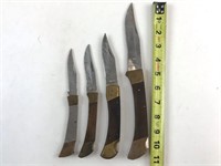 4 Vintage Folding Knives Pocket Knives